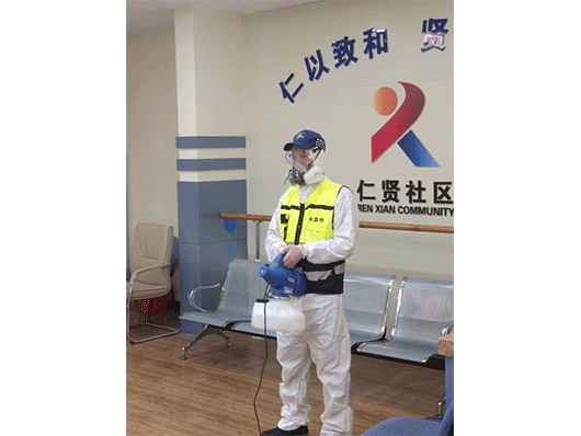 山東省濟南市中區七賢街道仁賢社區消毒案例